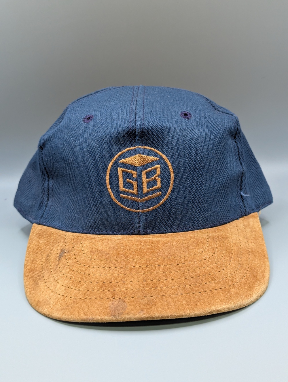 Vintage Green Bay Packaging Coated Products Hat Towsley's Blue Strap Back Suede